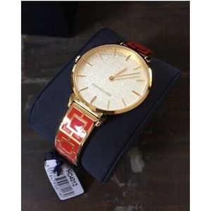 Halcyon Days ladies red watch $400 value